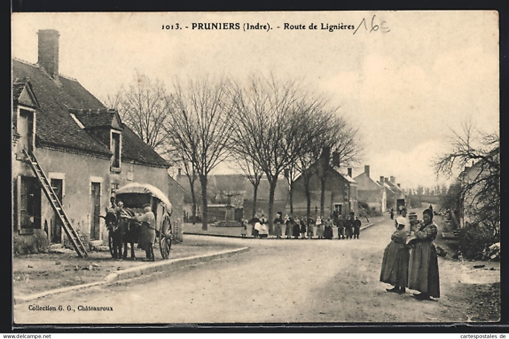 CPA Pruniers, Route De Lignières  - Autres & Non Classés
