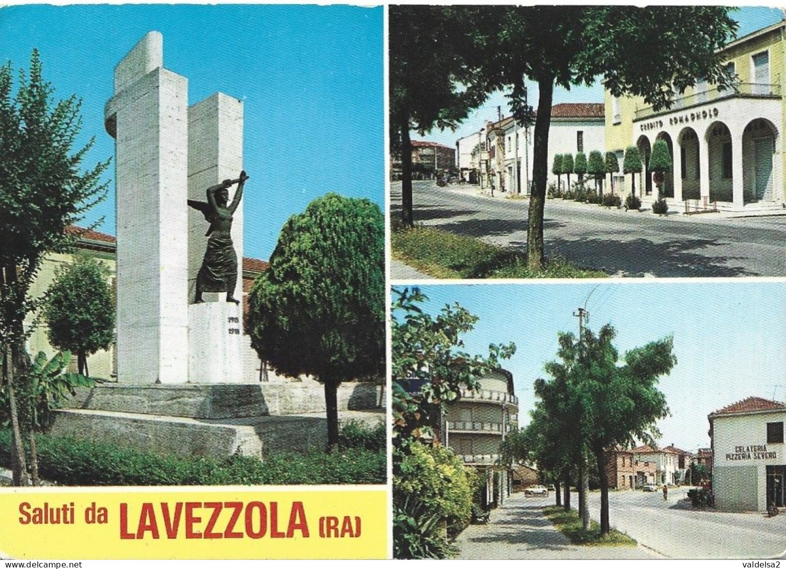 SALUTI DA LAVEZZOLA - CONSELICE - RAVENNA - 3 VEDUTE - CREDITO ROMAGNOLO - MONUMENTO - 1979 - Ravenna