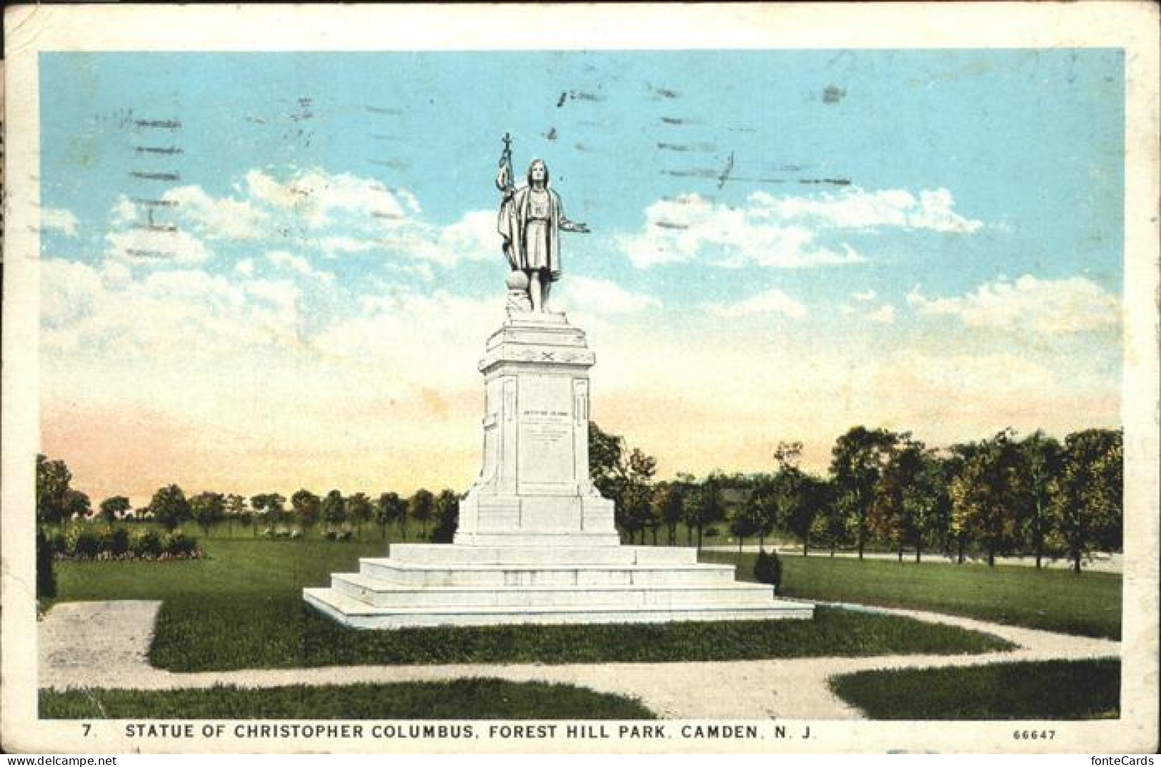11111723 Camden_New_Jersey Statue Christopher Columbus Forest Hill Park  - Autres & Non Classés