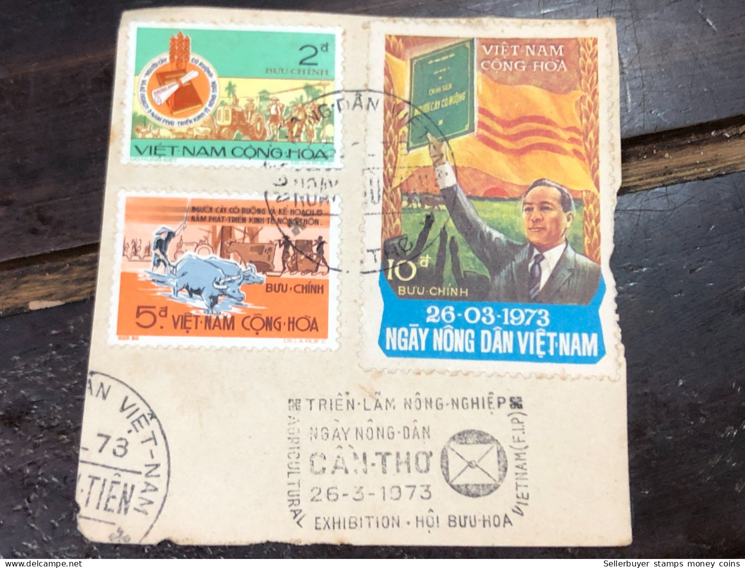 VIET NAM SOUTH F D C 1973 NGAY NONG DAN VIET NAM -PCS - Viêt-Nam