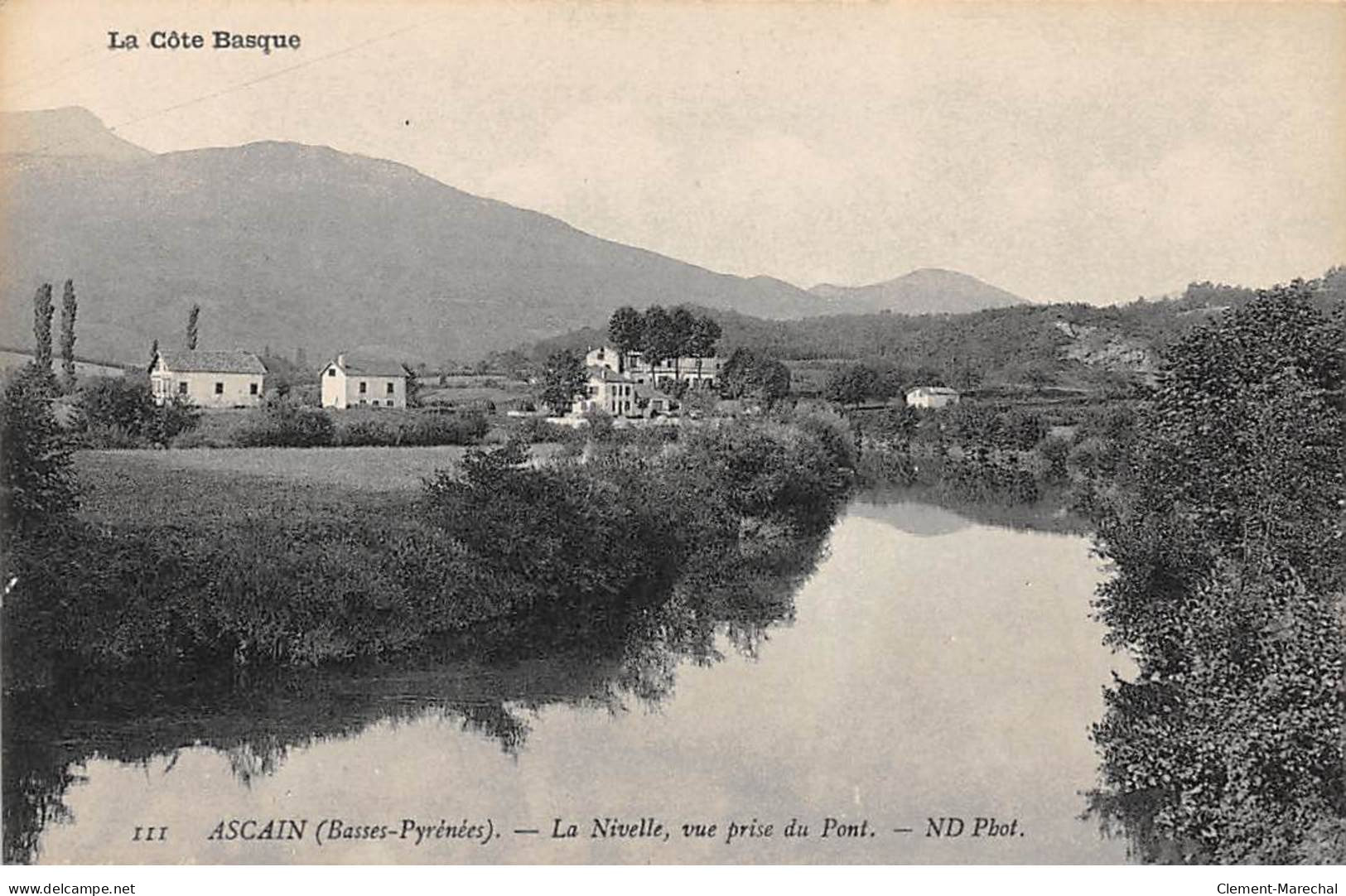 ASCAIN - La Nivelle, Vue Prise Du Pont - Très Bon état - Ascain