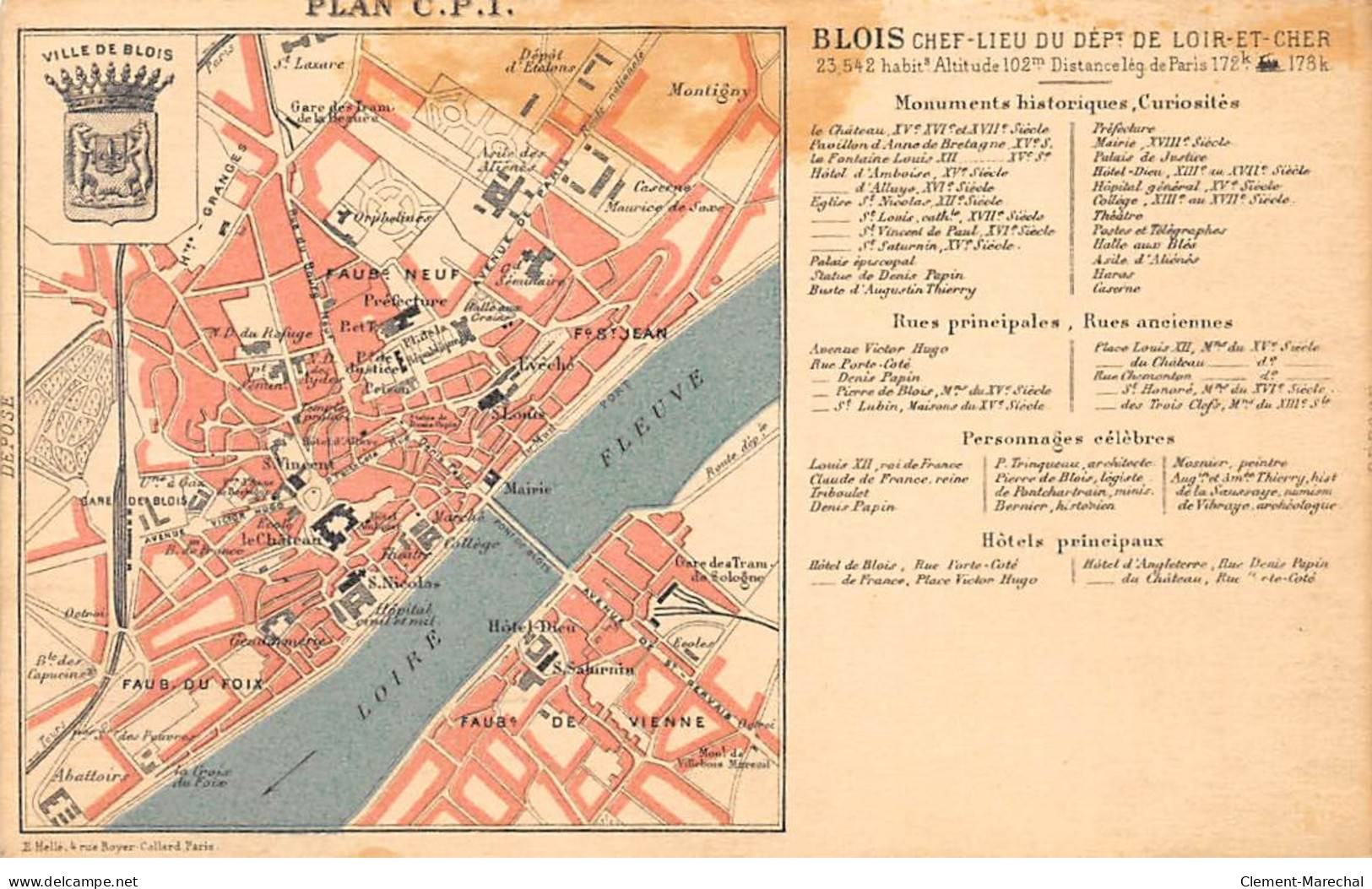 BLOIS - Plan - Très Bon état - Blois