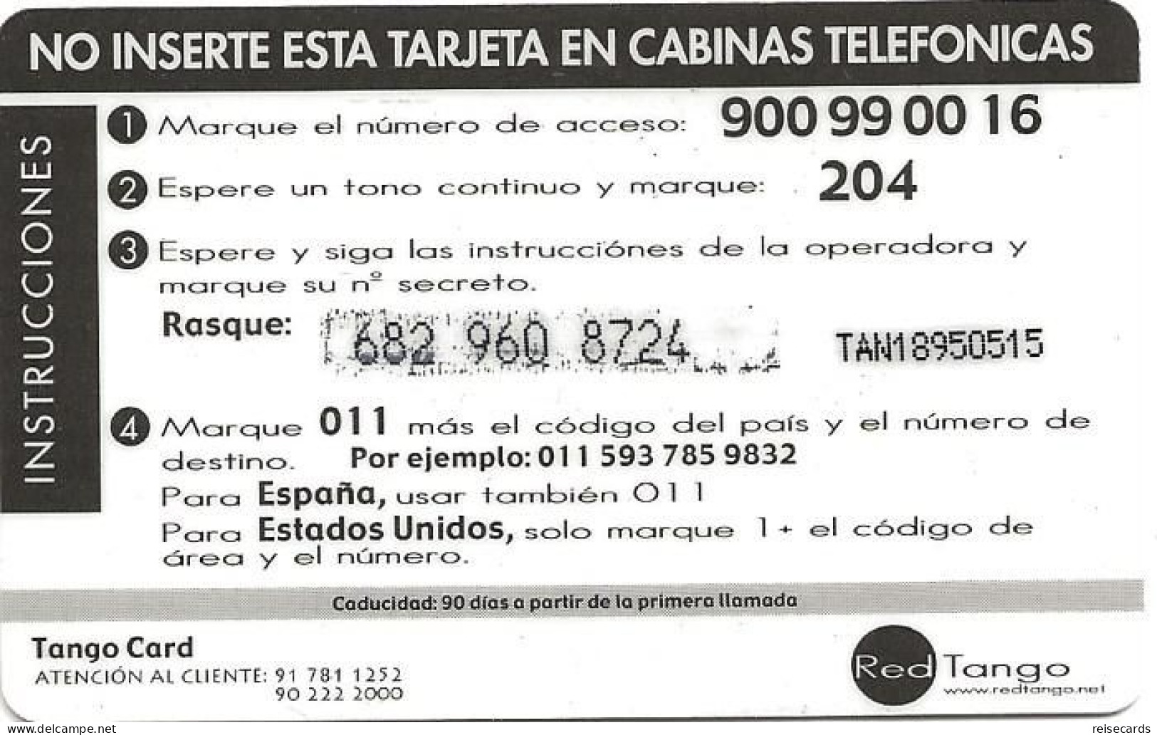 Spain: Prepaid Red Tango - Other & Unclassified