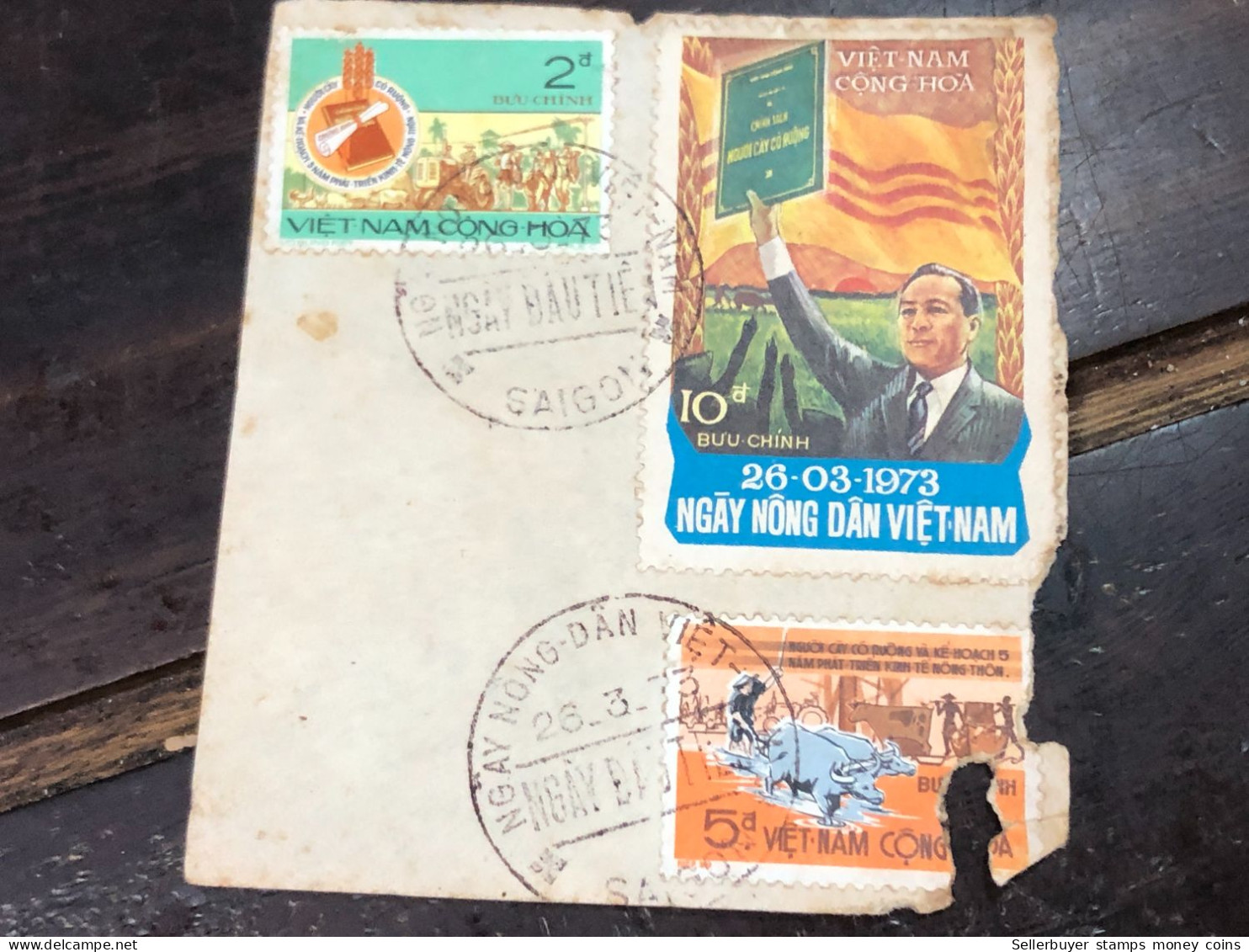 VIET NAM SOUTH F D C 1973 NGAY NONG DAN VIET NAM -PCS - Viêt-Nam