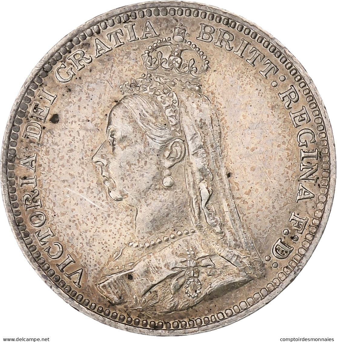 Royaume-Uni, Victoria, 3 Pence, 1890, Londres, Argent, TTB+, Spink:3931, KM:758 - F. 3 Pence