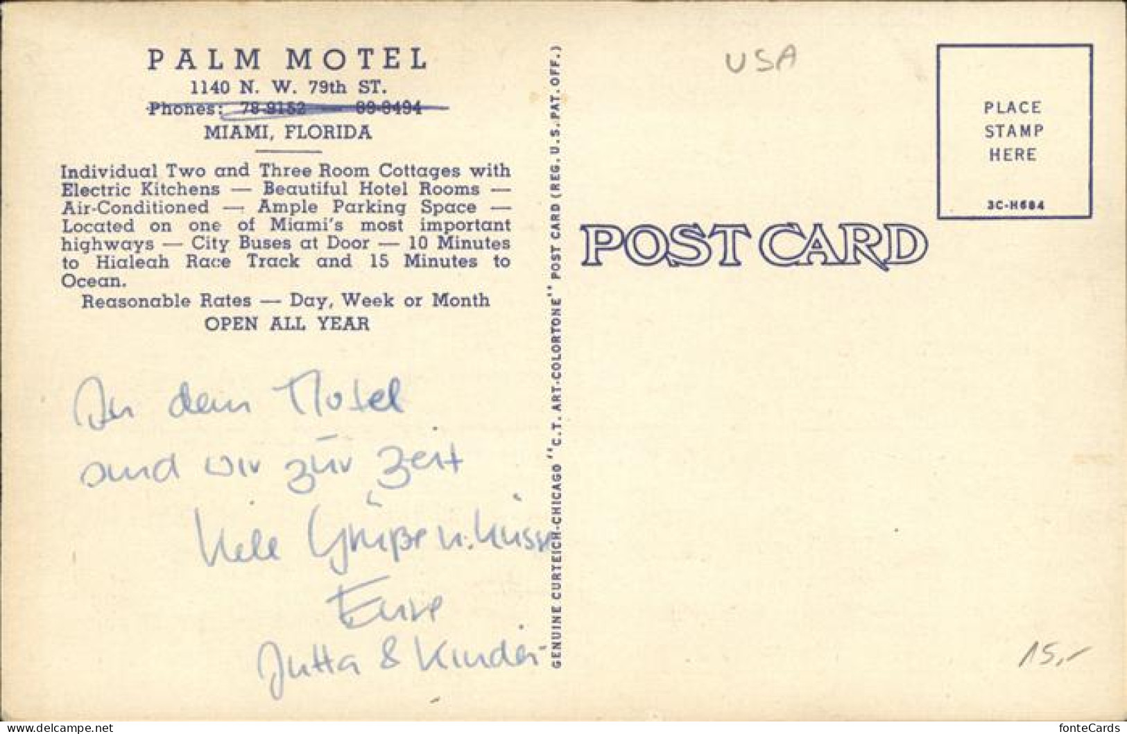 11111678 Miami_Florida Palm Motel - Autres & Non Classés