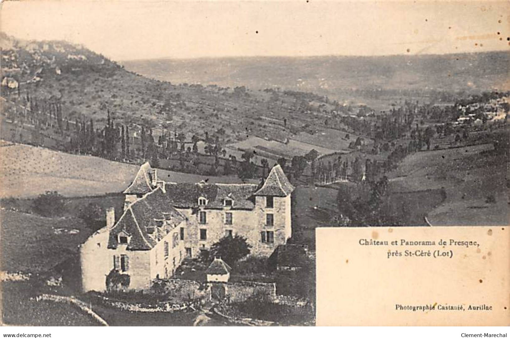 Château Et Panorama De PRESQUE Près SAINT CERE - Très Bon état - Autres & Non Classés