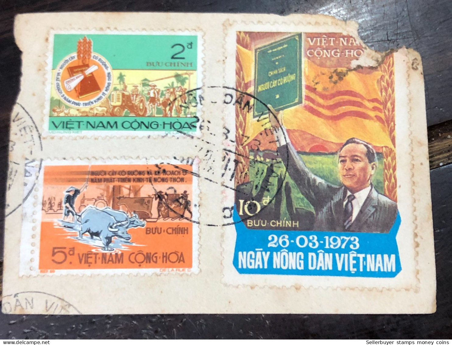 VIET NAM SOUTH F D C 1973 NGAY NONG DAN VIET NAM -PCS - Vietnam