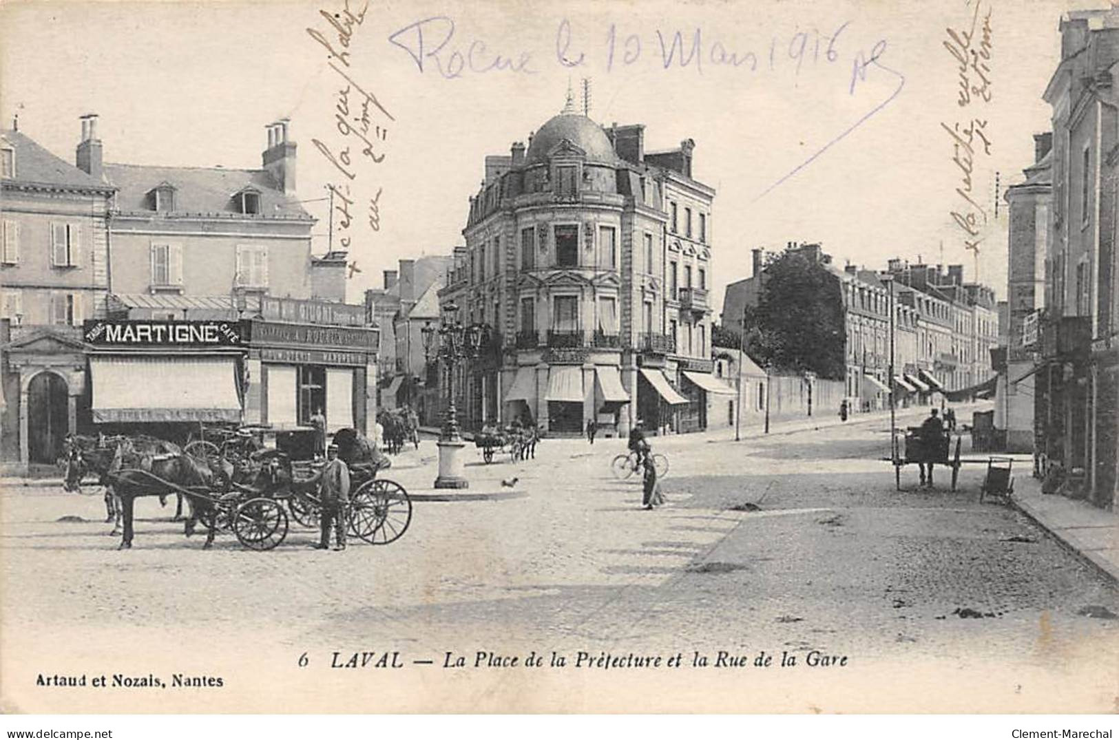 LAVAL - La Place De La Préfecture Et La Rue De La Gare - Très Bon état - Laval