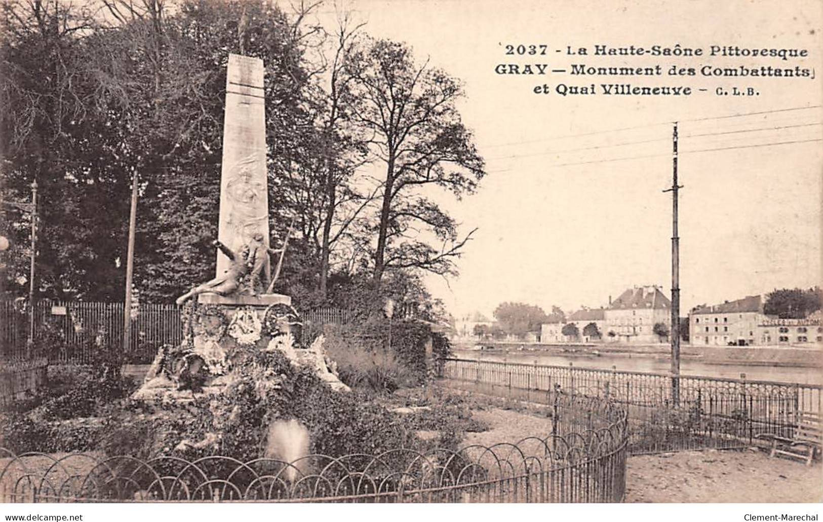 GRAY - Monument Des Combattants Et Quai Villeneuve - Très Bon état - Gray