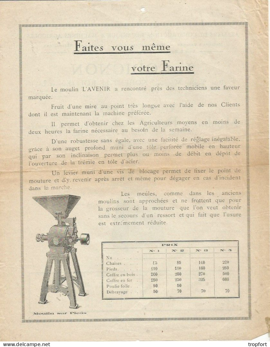 PAGE  Publicitaire  AGRICULTURE Agricole  J GODIGNON  Nogent Le Roi  MOULIN A FARINE - Publicités