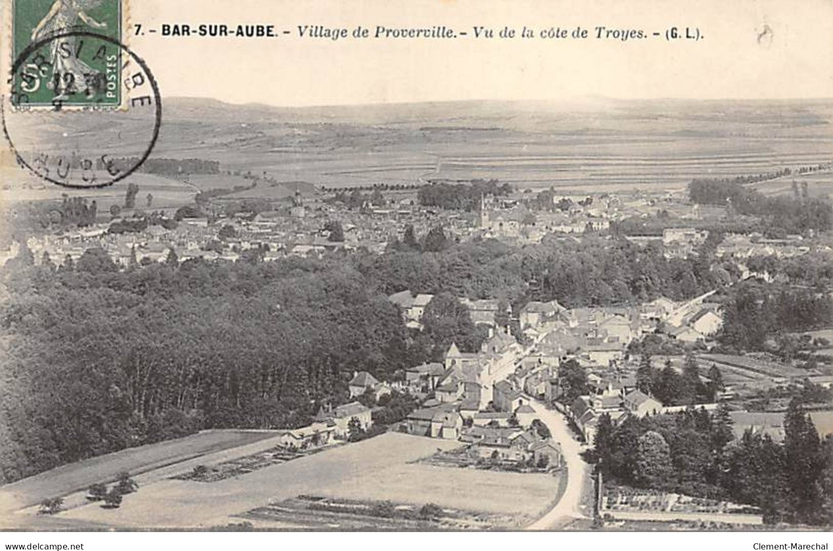 BAR SUR AUBE - Village De Proverville - Vu De La Côte De Troyes - Très Bon état - Bar-sur-Aube