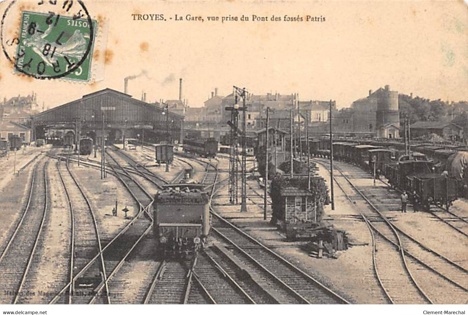 TROYES - La Gare, Vue Prise Du Pont Des Fossés Patris - état - Troyes