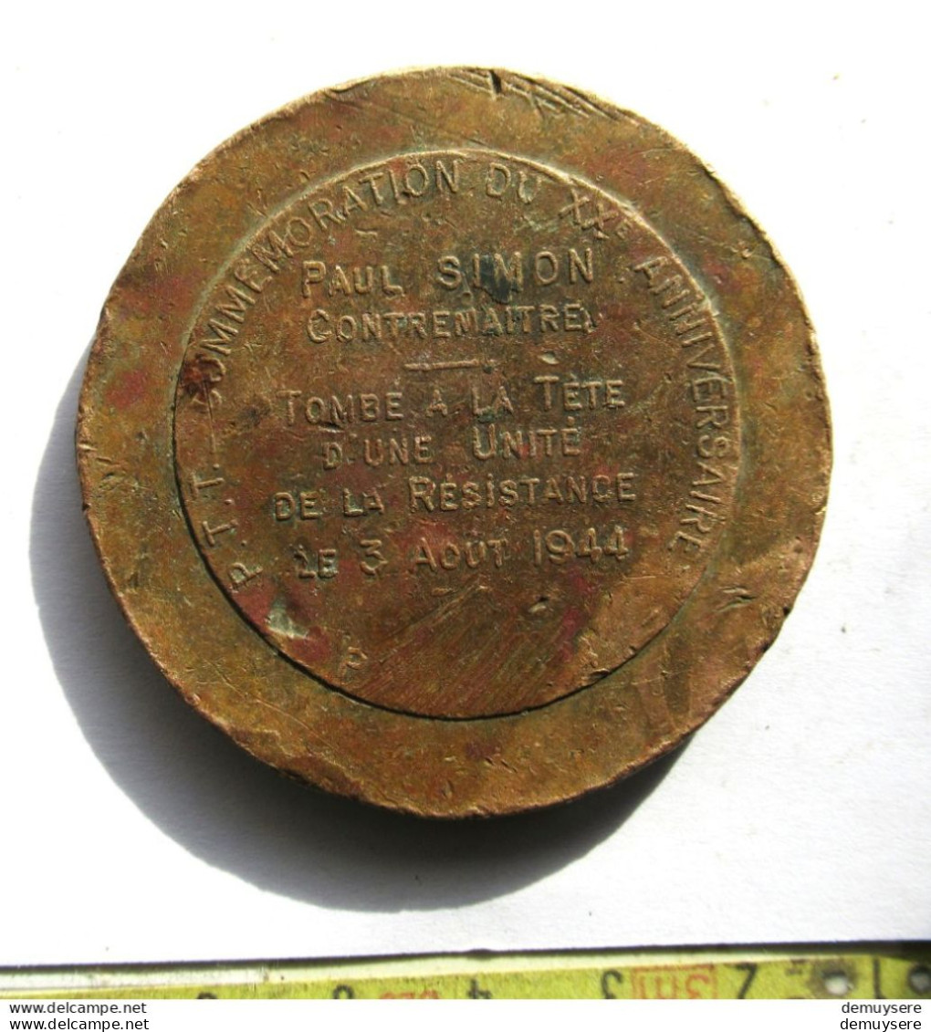LADE E -50-35-  COMMÉMORATION D'ANNIVERSAIRE - PAUL SIMON TOMBE A LA TÊTE D UNE UNITE DE LA RESISTANCE 1944 - France