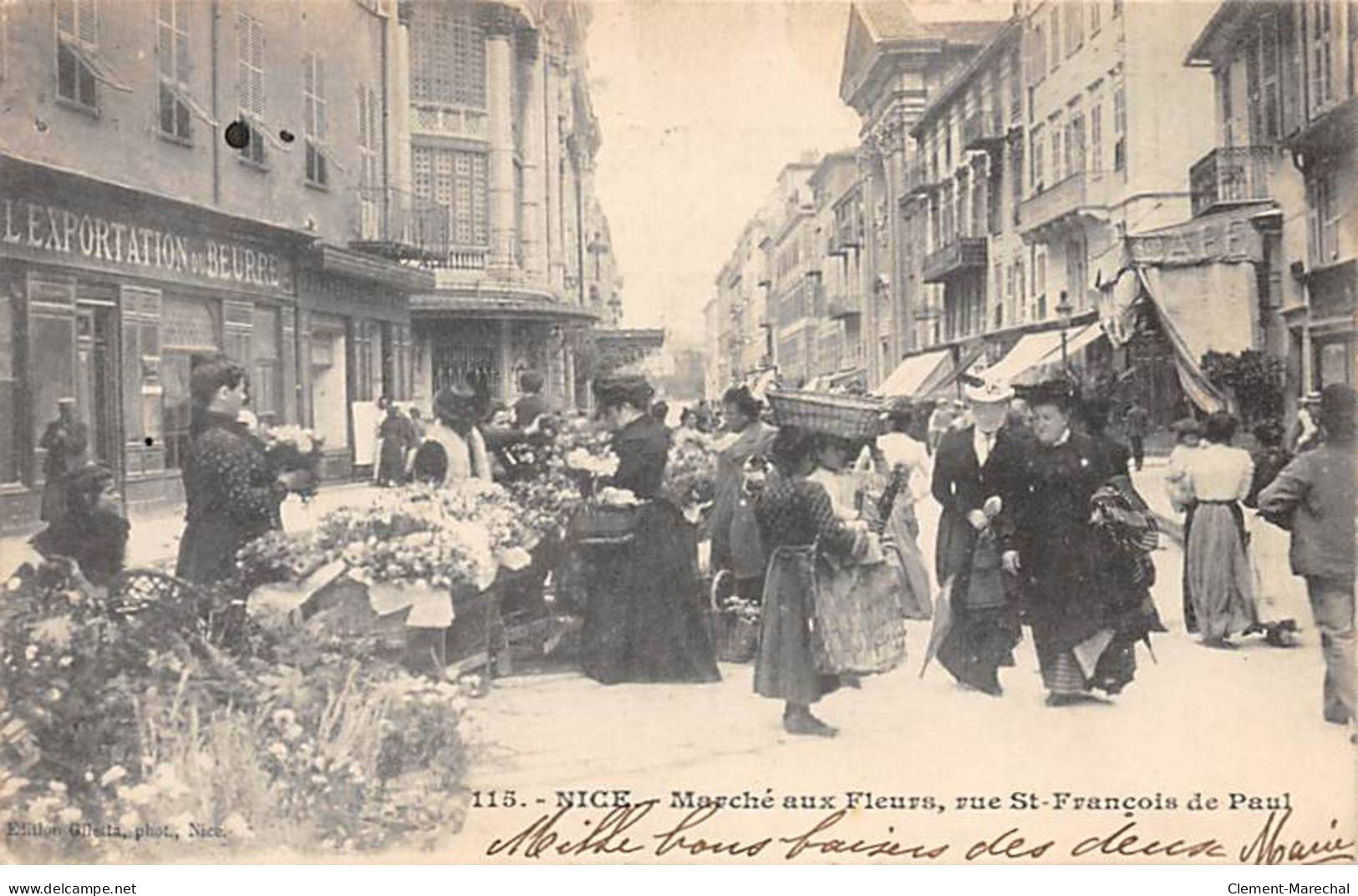 NICE - Marché Aux Fleurs - Rue Saint François De Paul - Très Bon état - Marchés, Fêtes