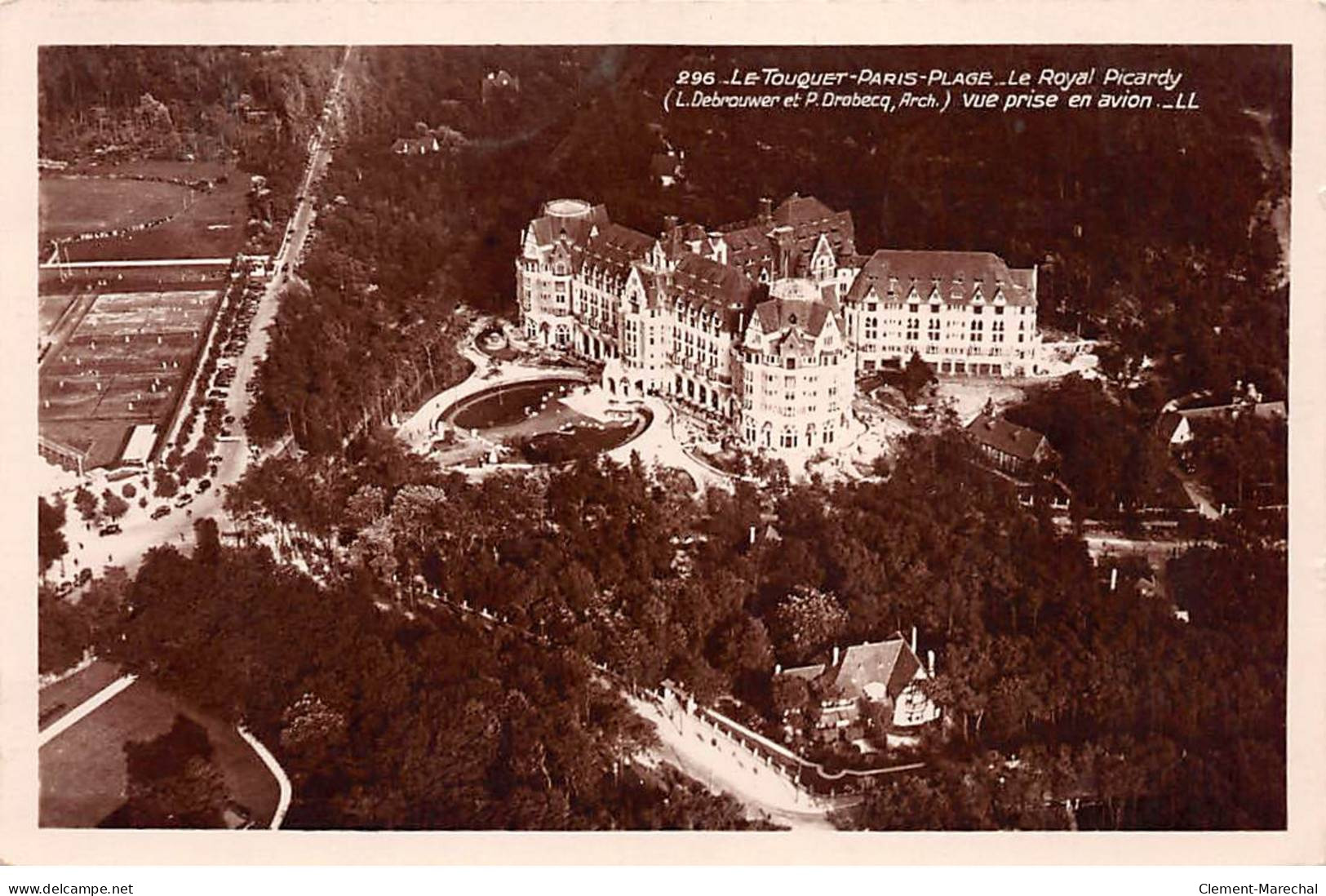 LE TOUQUET PARIS PLAGE - Le Royal Picardie - Vue Prise En Avion - état - Le Touquet