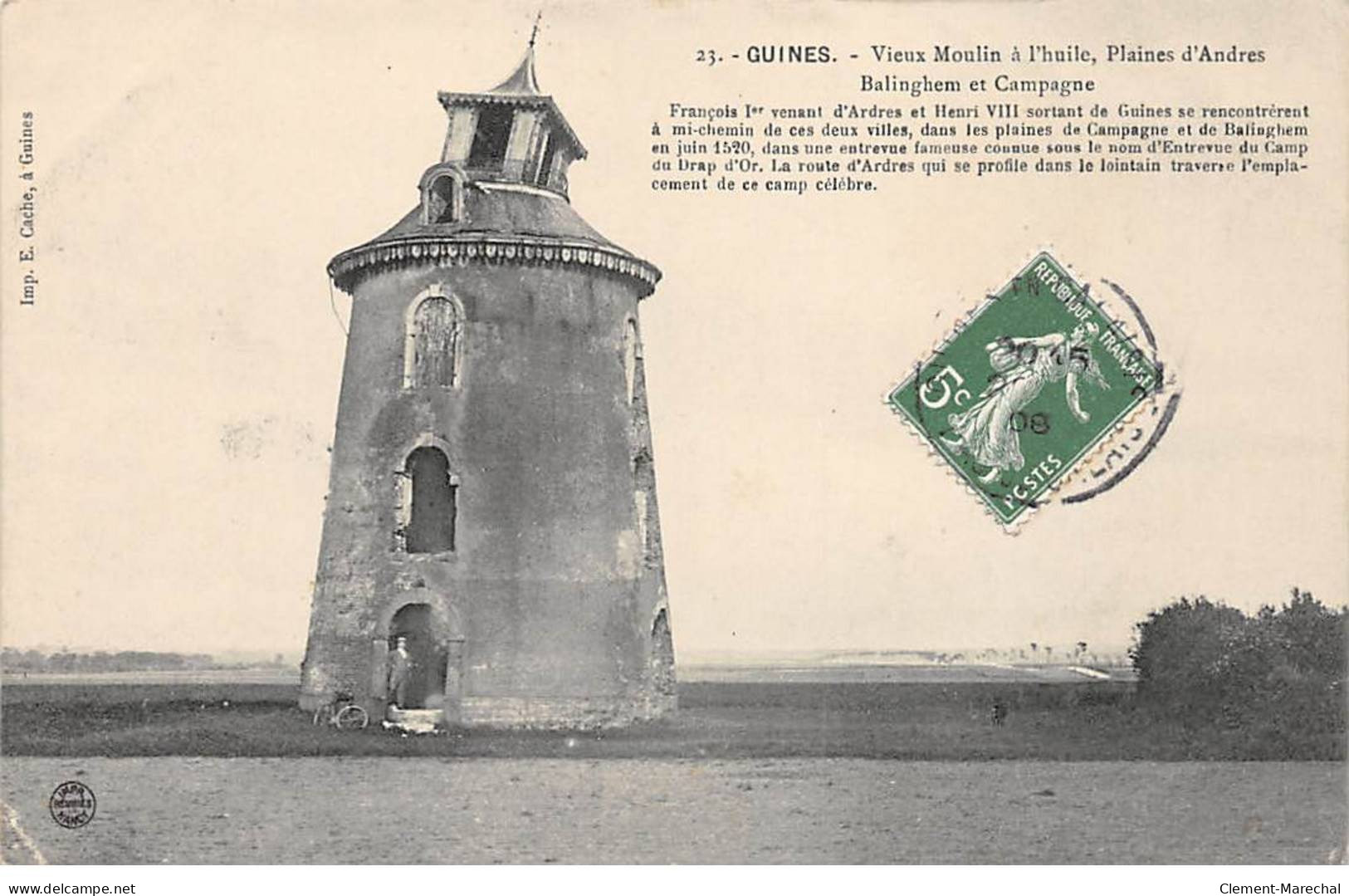 GUINES - Vieux Moulin à L'Huile, Plaines D'Andres - Balinghem En Campagne - Très Bon état - Guines
