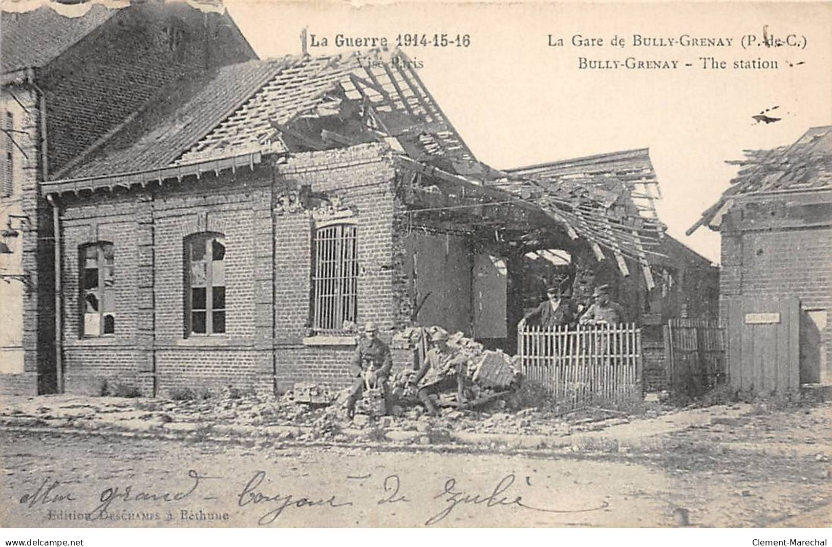 La Gare De BULLY GRENAY - La Guerre 1914 15 16 - Très Bon état - Autres & Non Classés