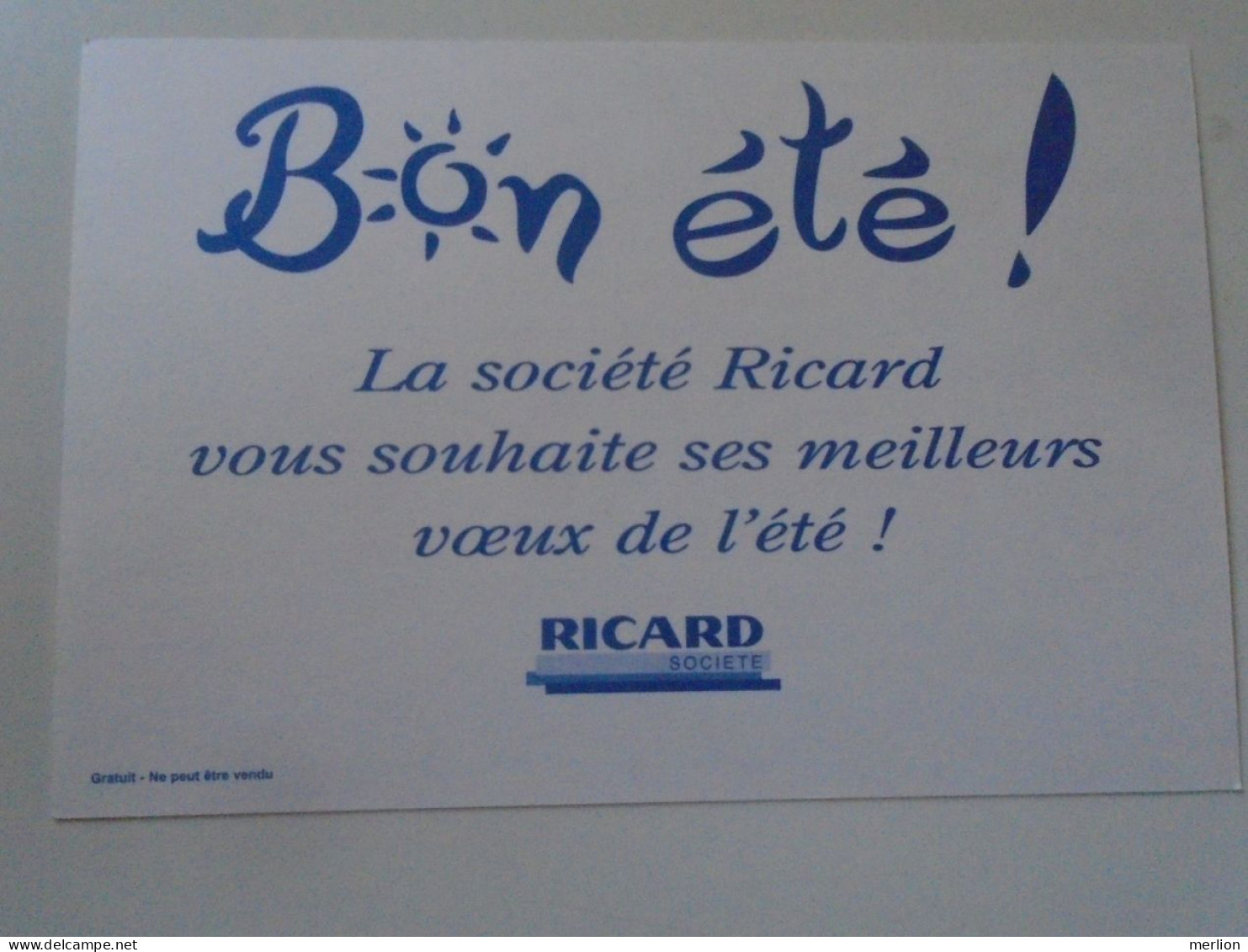 D203141  CPM   PUBLICITE - Société RICARD - Les Vœux De L'été   Paul Ricard -  1997 - Publicité