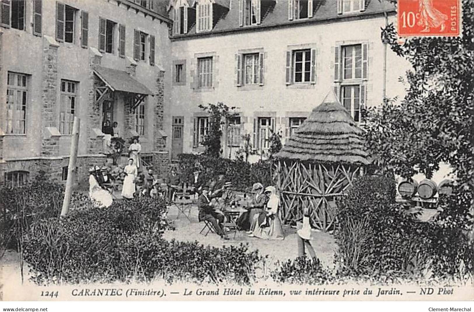 CARANTEC - Le Grand Hôtel Du Kélenn, Vue Intérieure Prise Du Jardin - Très Bon état - Carantec