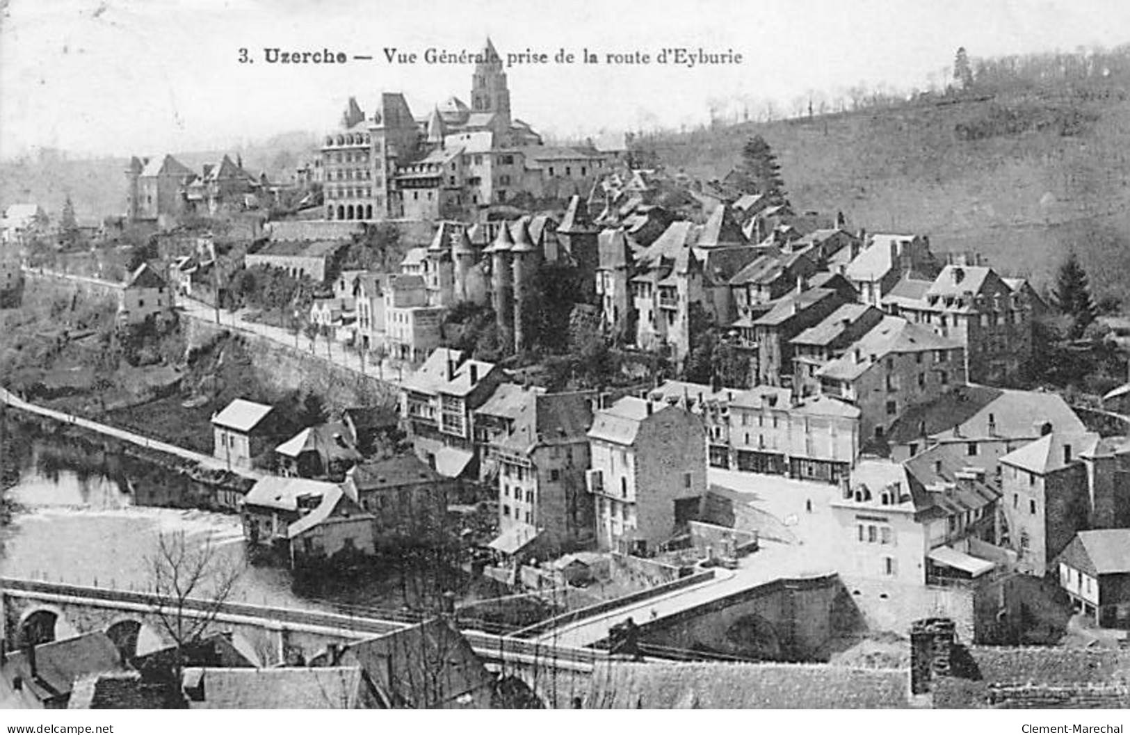 UZERCHE - Vue Générale Prise De La Route D'Eyburie - Très Bon état - Uzerche