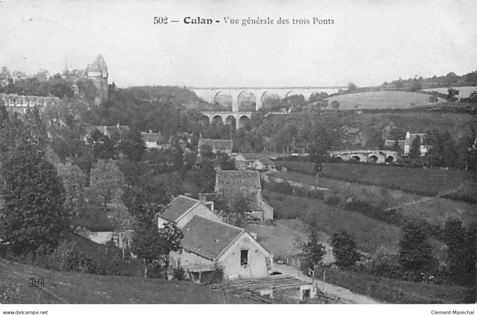 CULAN - Vue Générale Des Trois Ponts - état - Culan