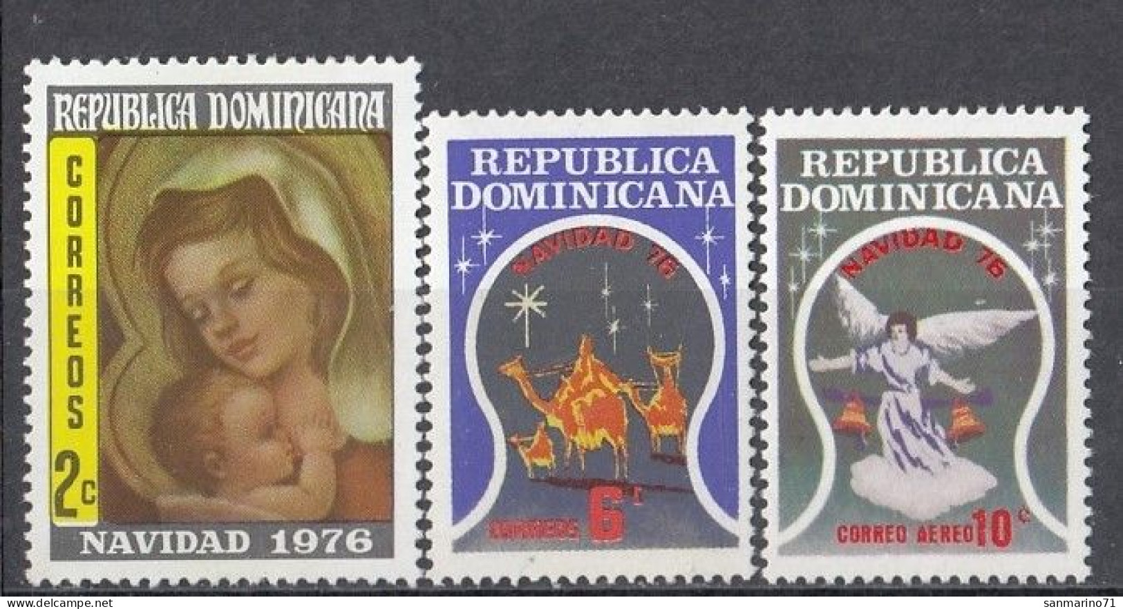 DOMINICAN REPUBLIC 1148-1150,unused,Christmas 1976 (**) - Dominican Republic