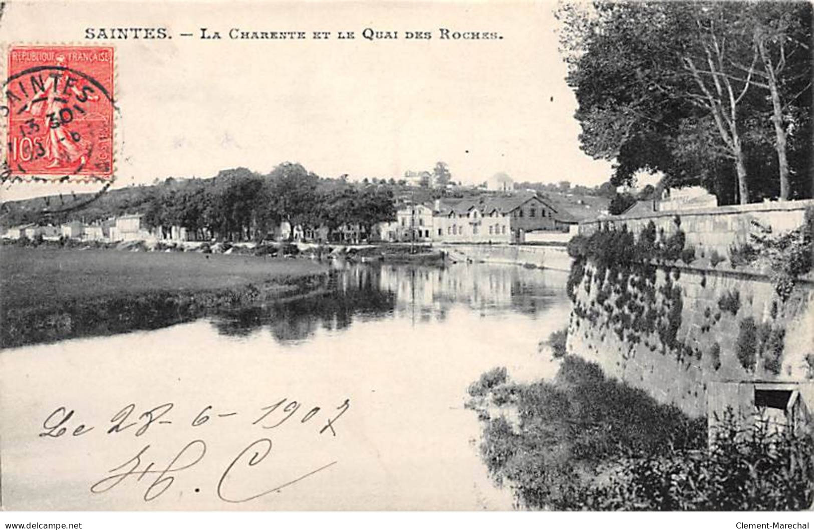 SAINTES - La Charente Et Le Quai Des Roches - Très Bon état - Saintes