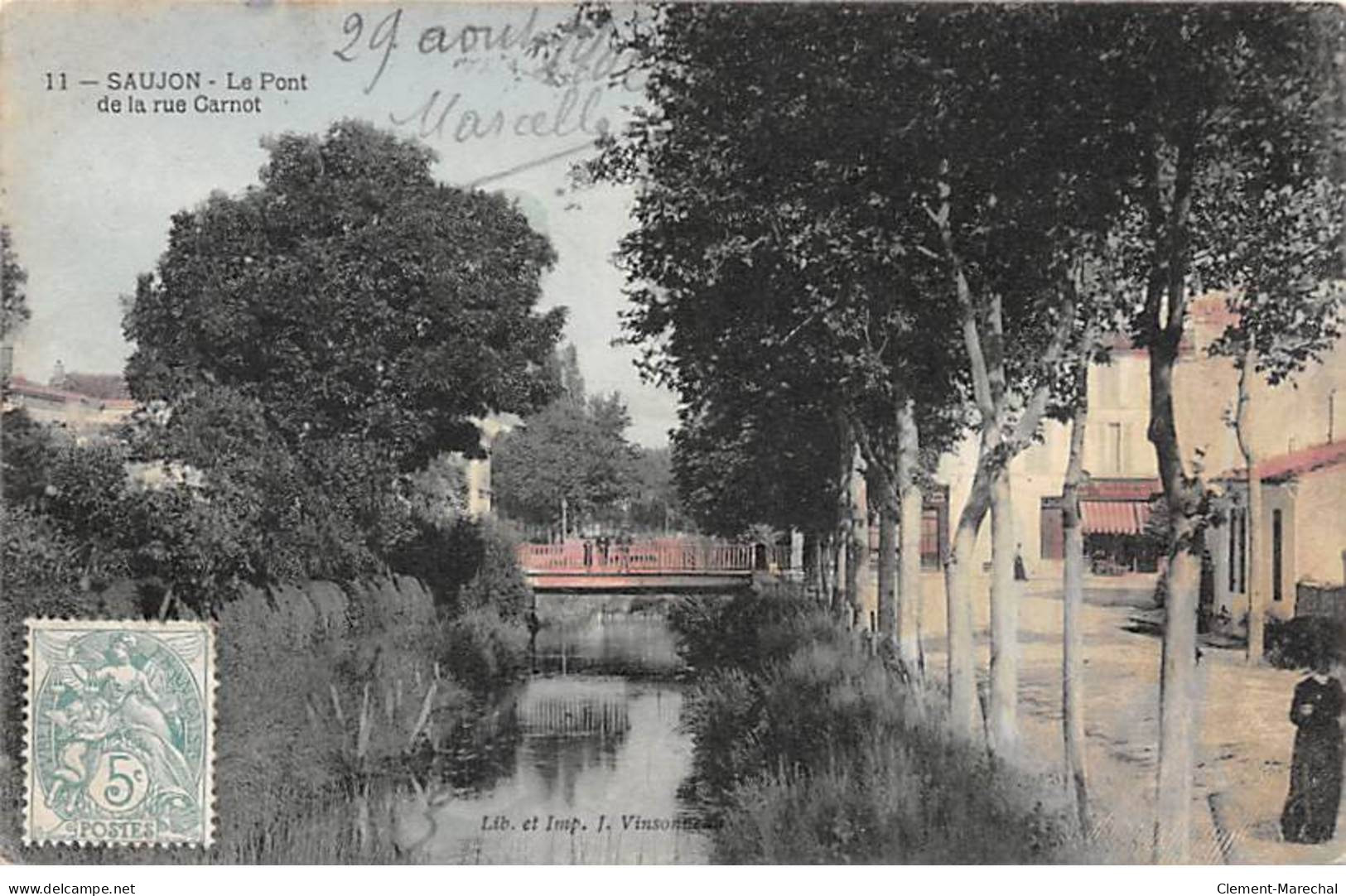 SAUJON - Le Pont De La Rue Carnot - Très Bon état - Saujon