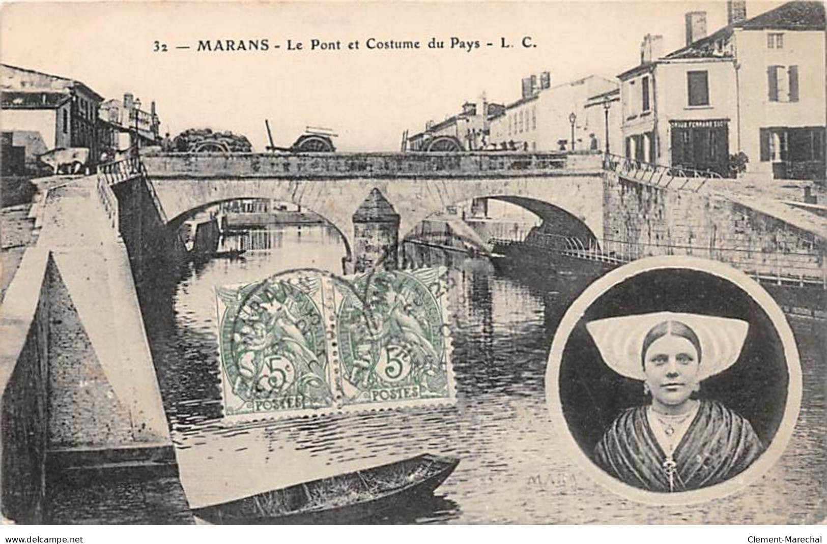 MARANS - Le Pont Et Costume Du Pays - état - Other & Unclassified
