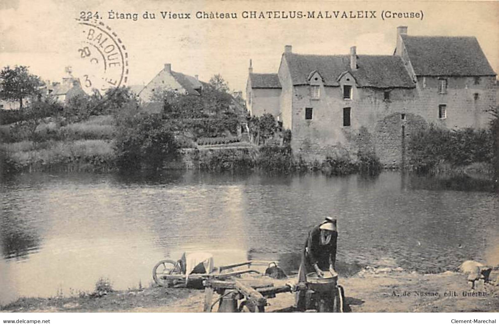 Etang Du Vieux Château CHATELUS MALVALEIX - Très Bon état - Chatelus Malvaleix