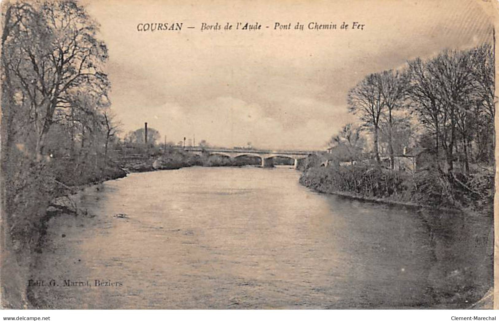 COURSAN - Bords De L'Aude - Pont Du Chemin De Fer - état - Autres & Non Classés