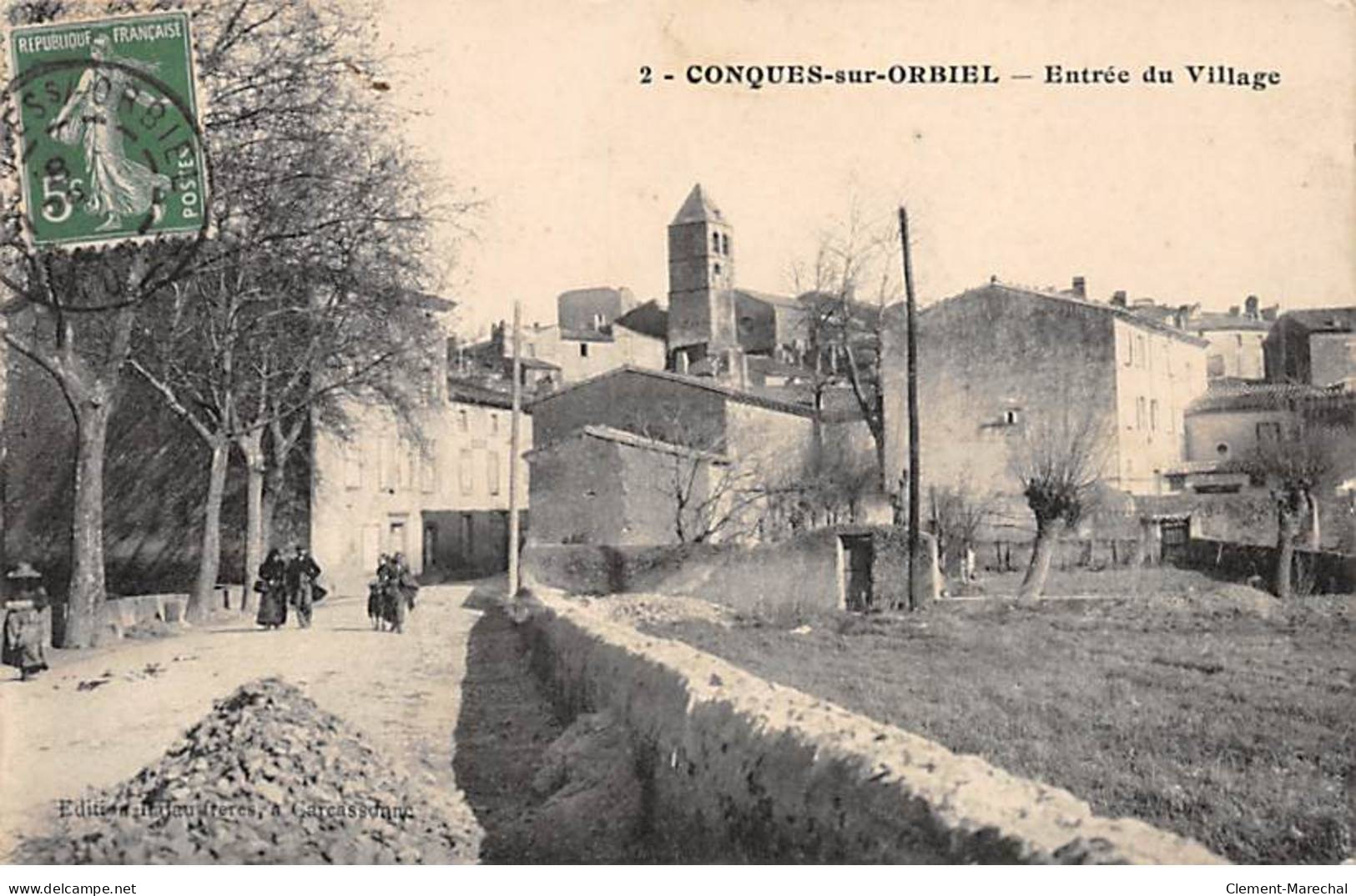 CONQUES SUR ORBIEL - Entrée Du Village - état - Conques Sur Orbiel