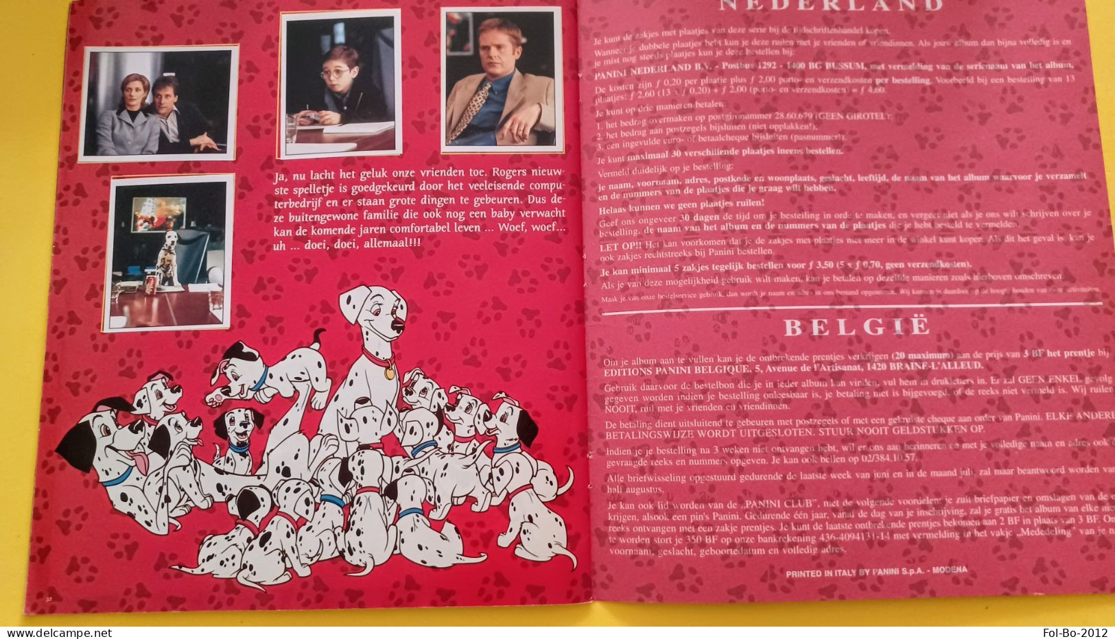 101 echte dalmatiers  La carica dei 101 Disney album completo panini 1997