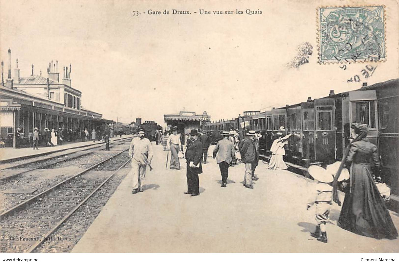 Gare De DREUX - Une Vue Sur Les Quais - Très Bon état - Dreux