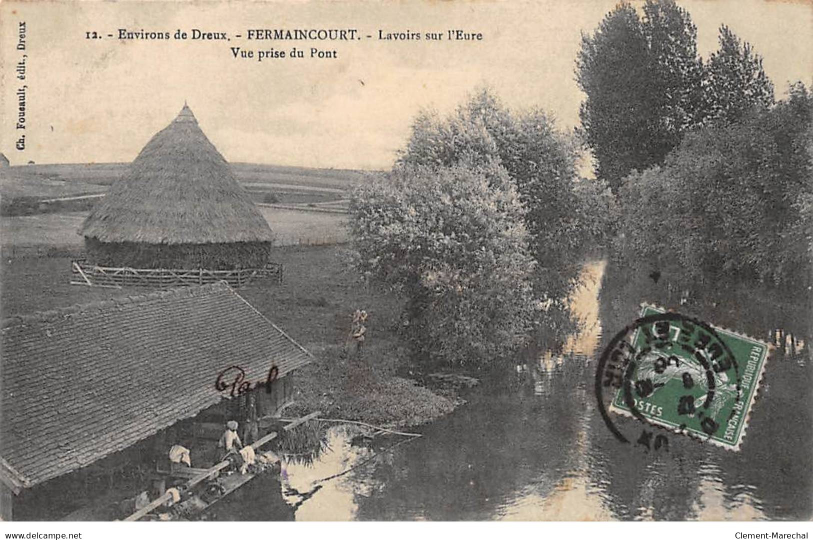 FERMAINCOURT - Lavoirs Sur L'Eure - Vue Prise Du Pont - Très Bon état - Other & Unclassified