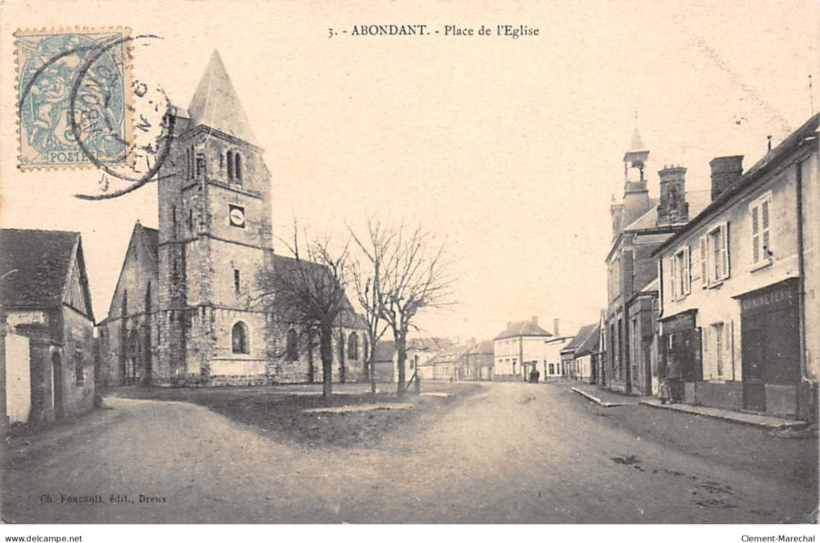 ABONDANT - Place De L'Eglise - Très Bon état - Autres & Non Classés