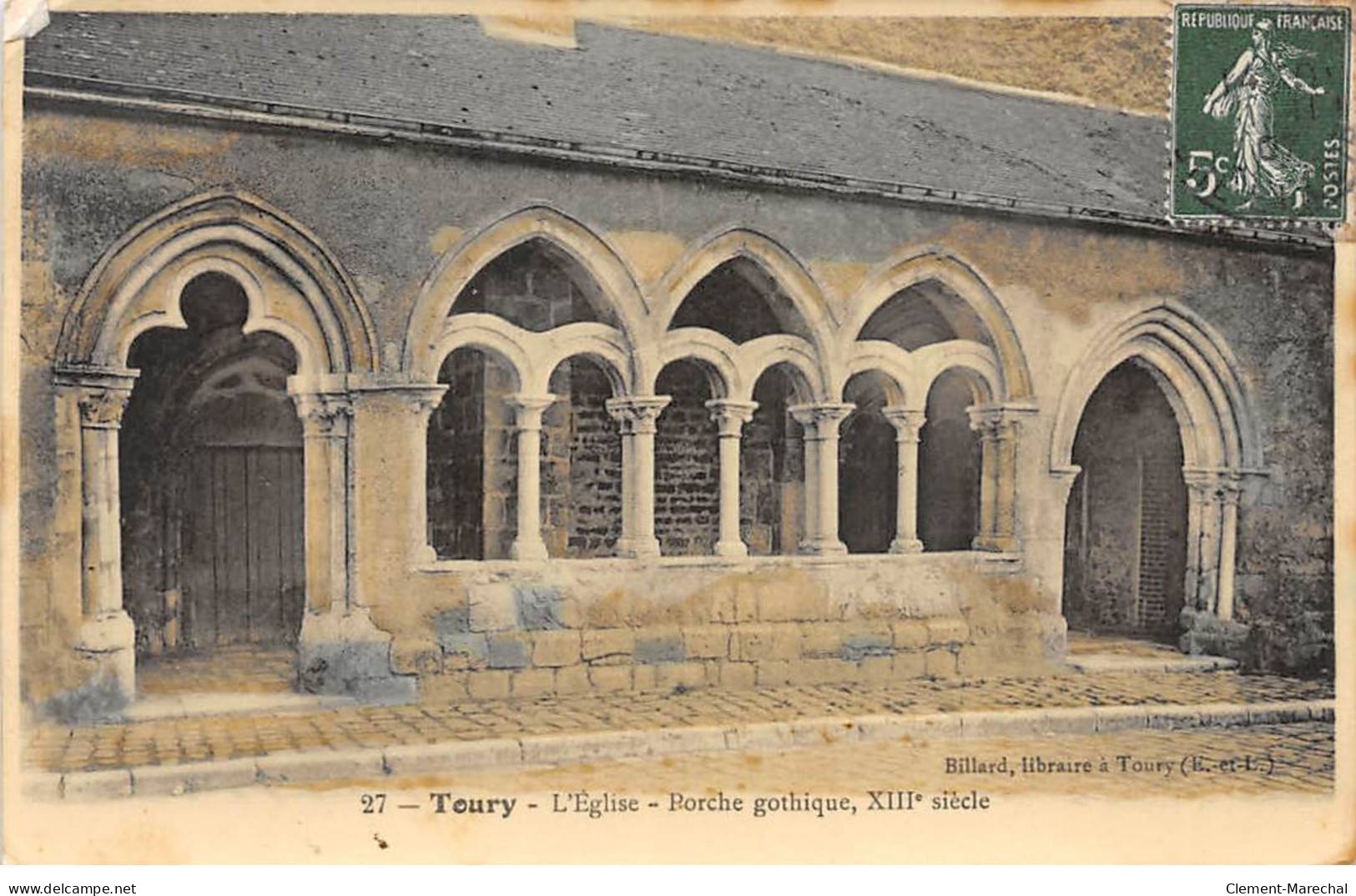 TOURY - L'Eglise - Porche Gothique - état - Autres & Non Classés