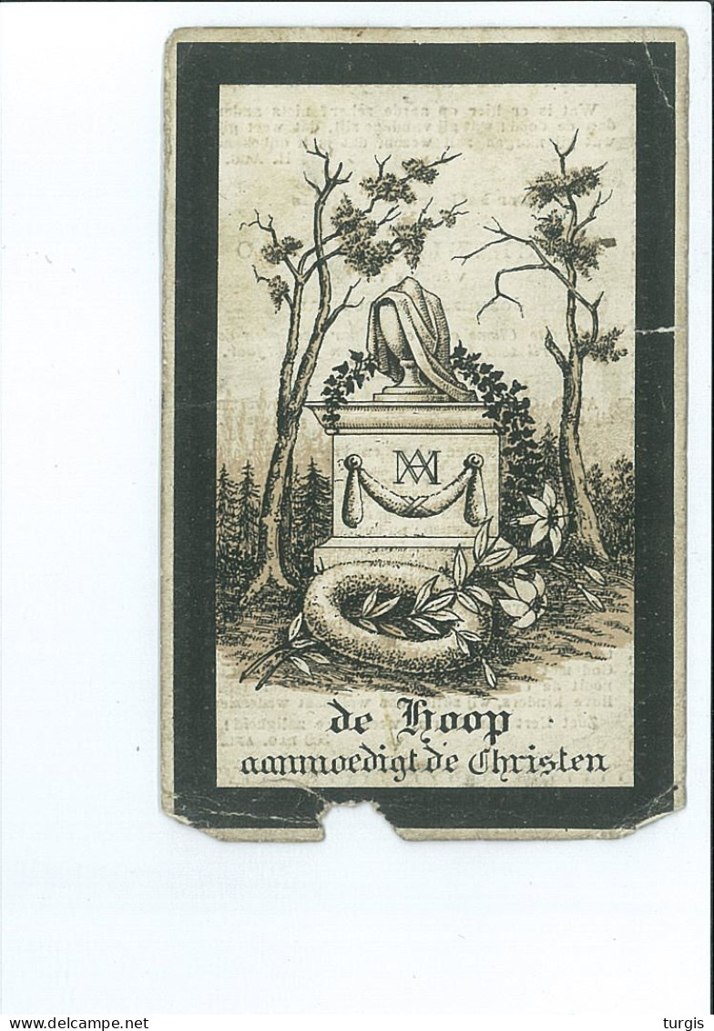 THERESIA VANLOO WED JOANNES DEBROUWERE ° KLEMSKERKE ( DE HAAN ) + 1887 67 JAAR DRUK BRUGGE VANDENBERGHE DENAUX - Devotion Images