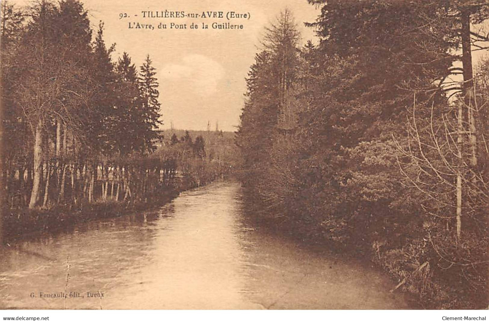 TILLIERES SUR AVRE - L'Avre, Du Pont De La Guillerie - Très Bon état - Tillières-sur-Avre
