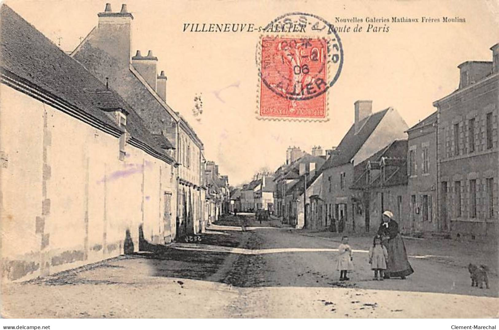 VILLENEUVE SUR ALLIER - Route De Paris - Très Bon état - Autres & Non Classés