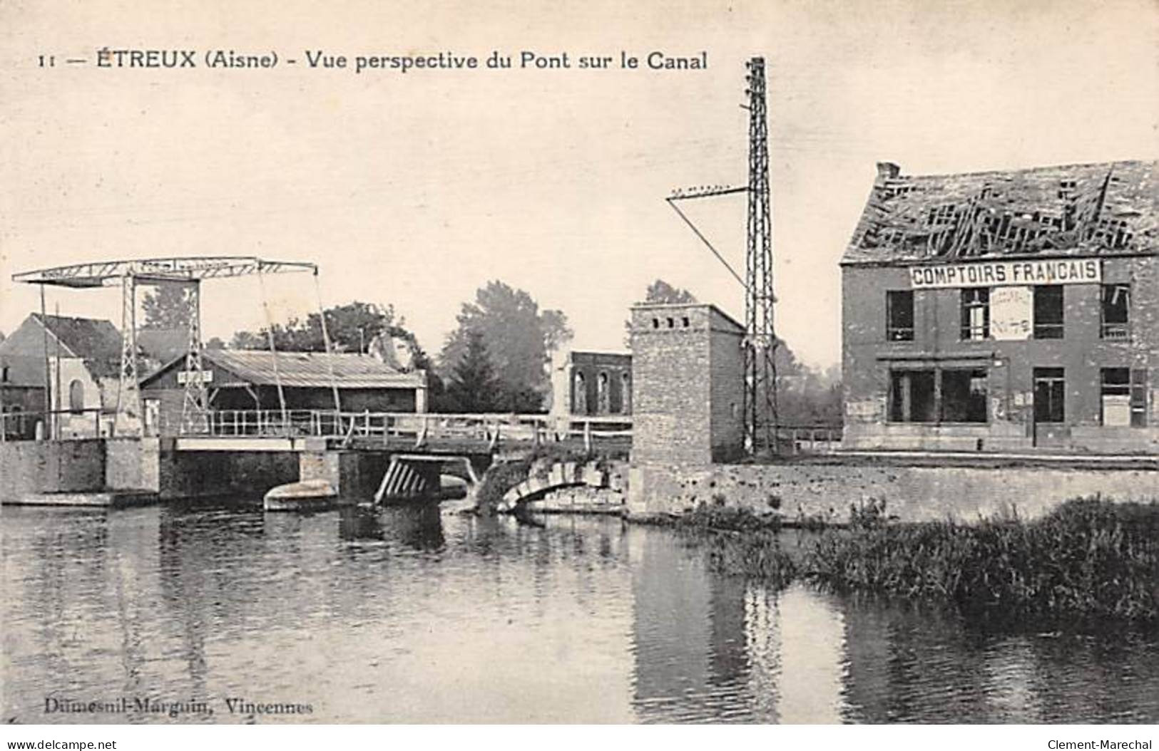 ETREUX - Vue Perspective Du Pont Sur Le Canal - état - Autres & Non Classés