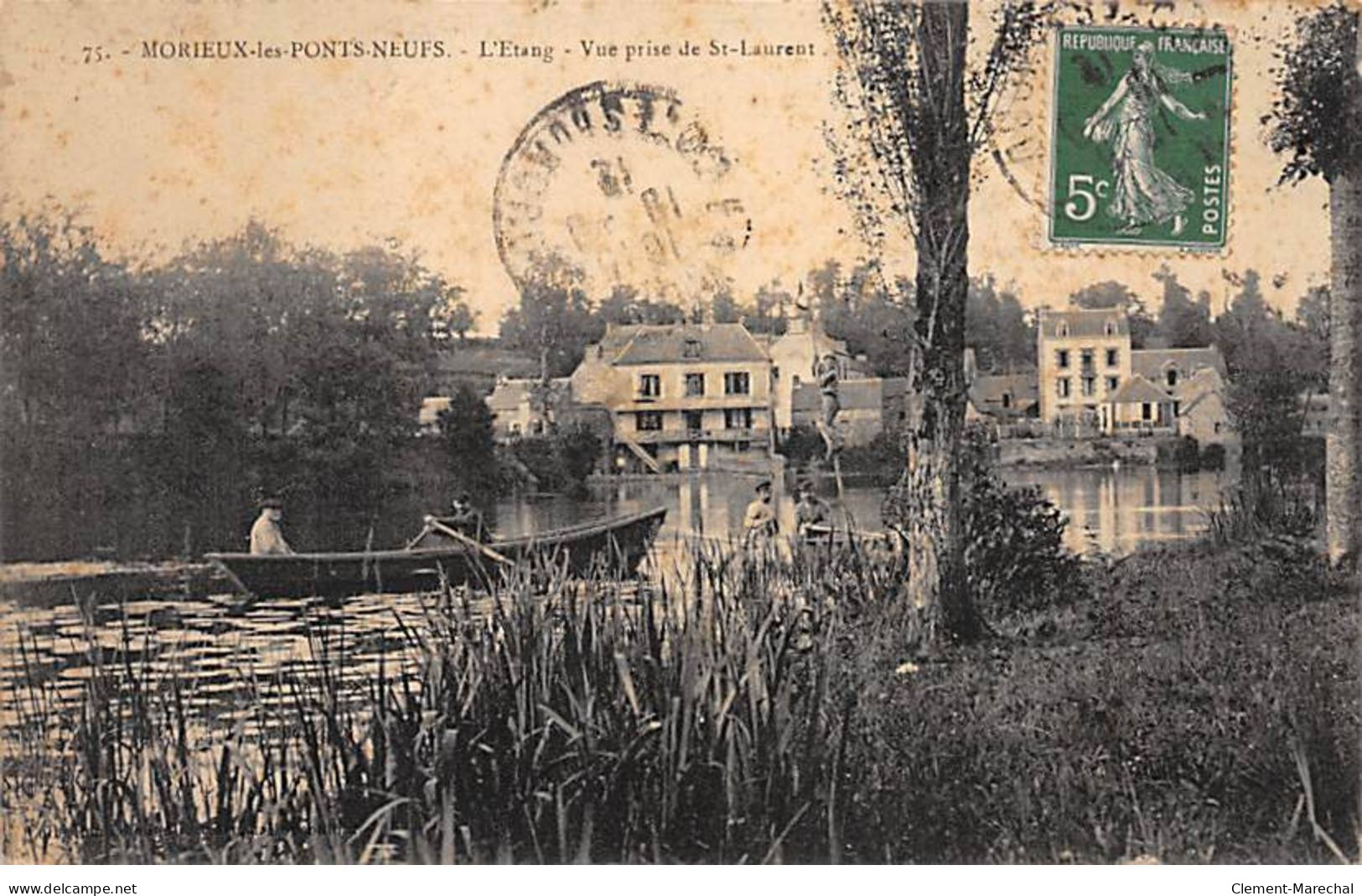 MORIEUX LES PONTS NEUFS - L'Etang - Vue Prise De Saint Laurent - état - Morieux