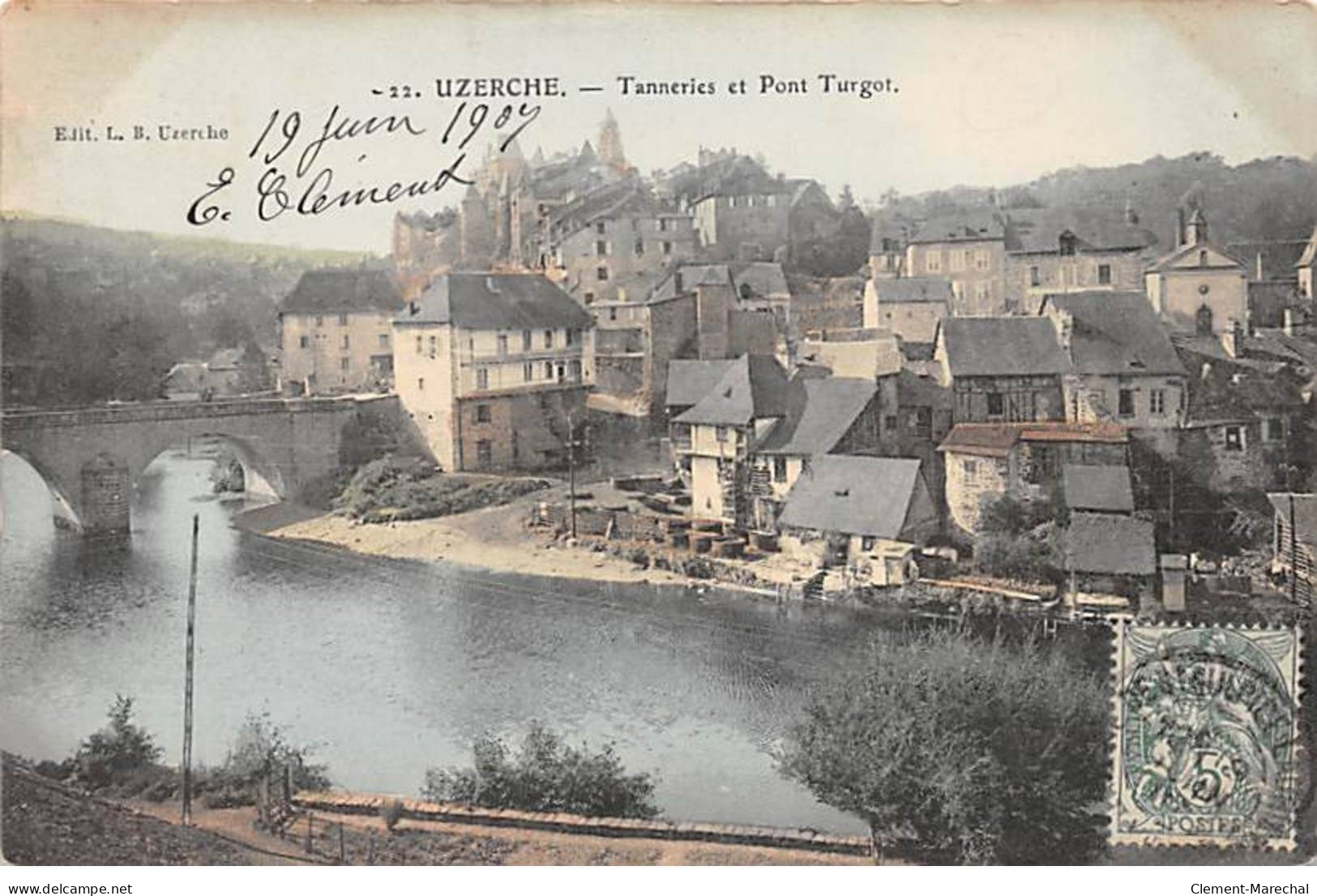 UZERCHE - Tanneries Et Pont Turgot - état - Uzerche