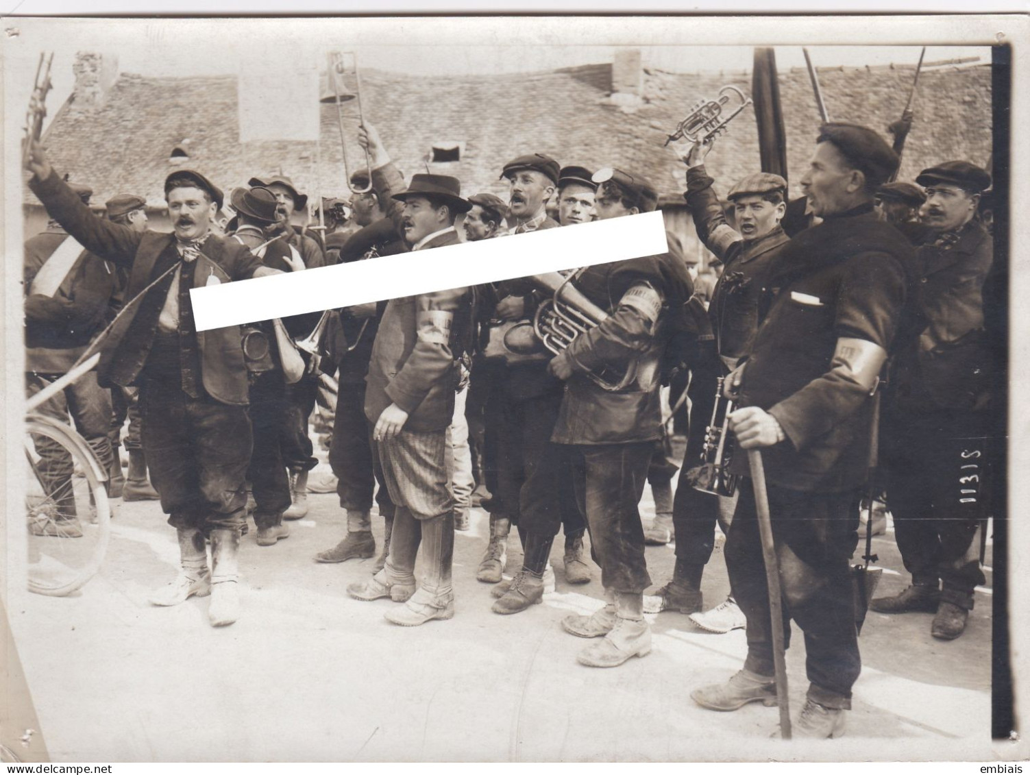 TROYES - Photo Originale De La Révolte Des Vignerons Du Bataillon Des Musiciens Mars/avril 1911 - Lieux