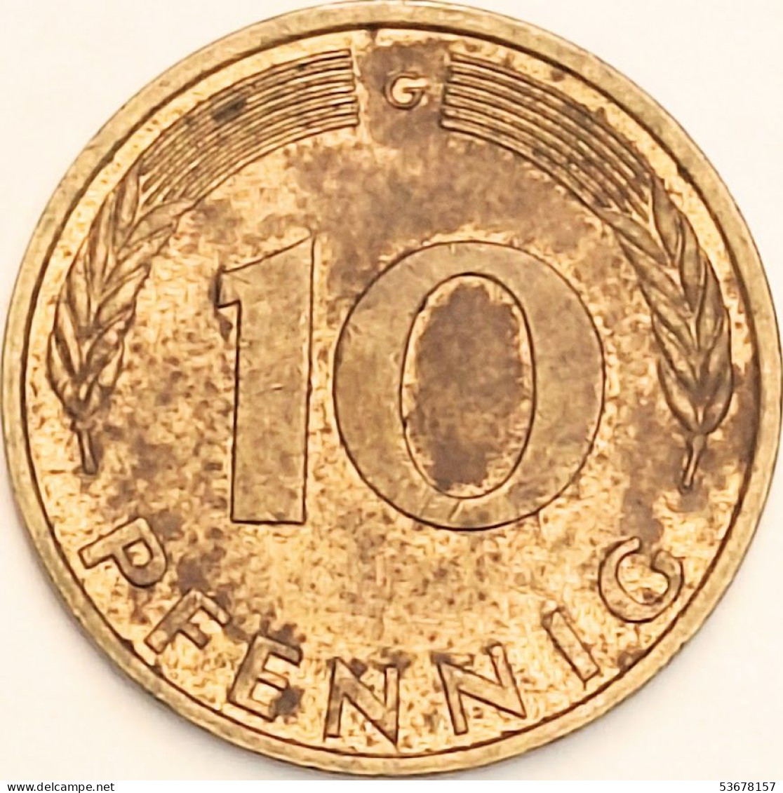 Germany Federal Republic - 10 Pfennig 1977 G, KM# 108 (#4657) - 10 Pfennig