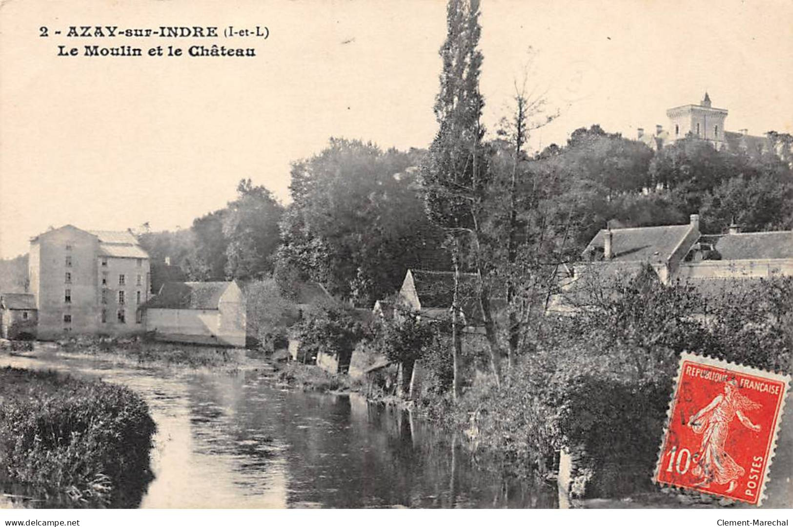 AZAY SUR INDRE - Le Moulin Et Le Château - Très Bon état - Azay-le-Rideau