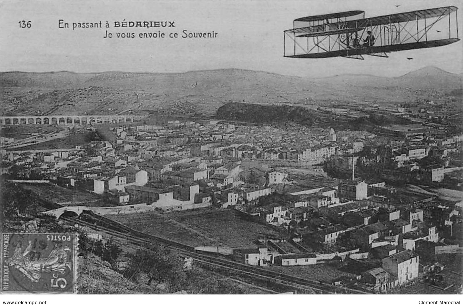 En Passant à BEDARIEUX Je Vous Envoie Ce Souvenir - Très Bon état - Bedarieux