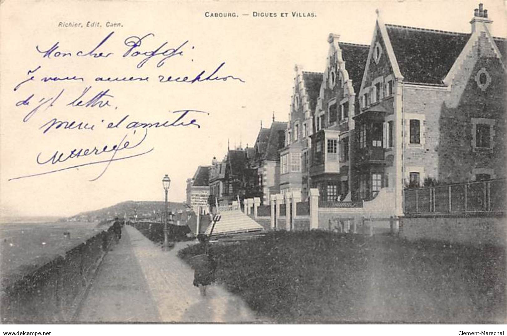 CABOURG - Digues Et Villas - Très Bon état - Cabourg