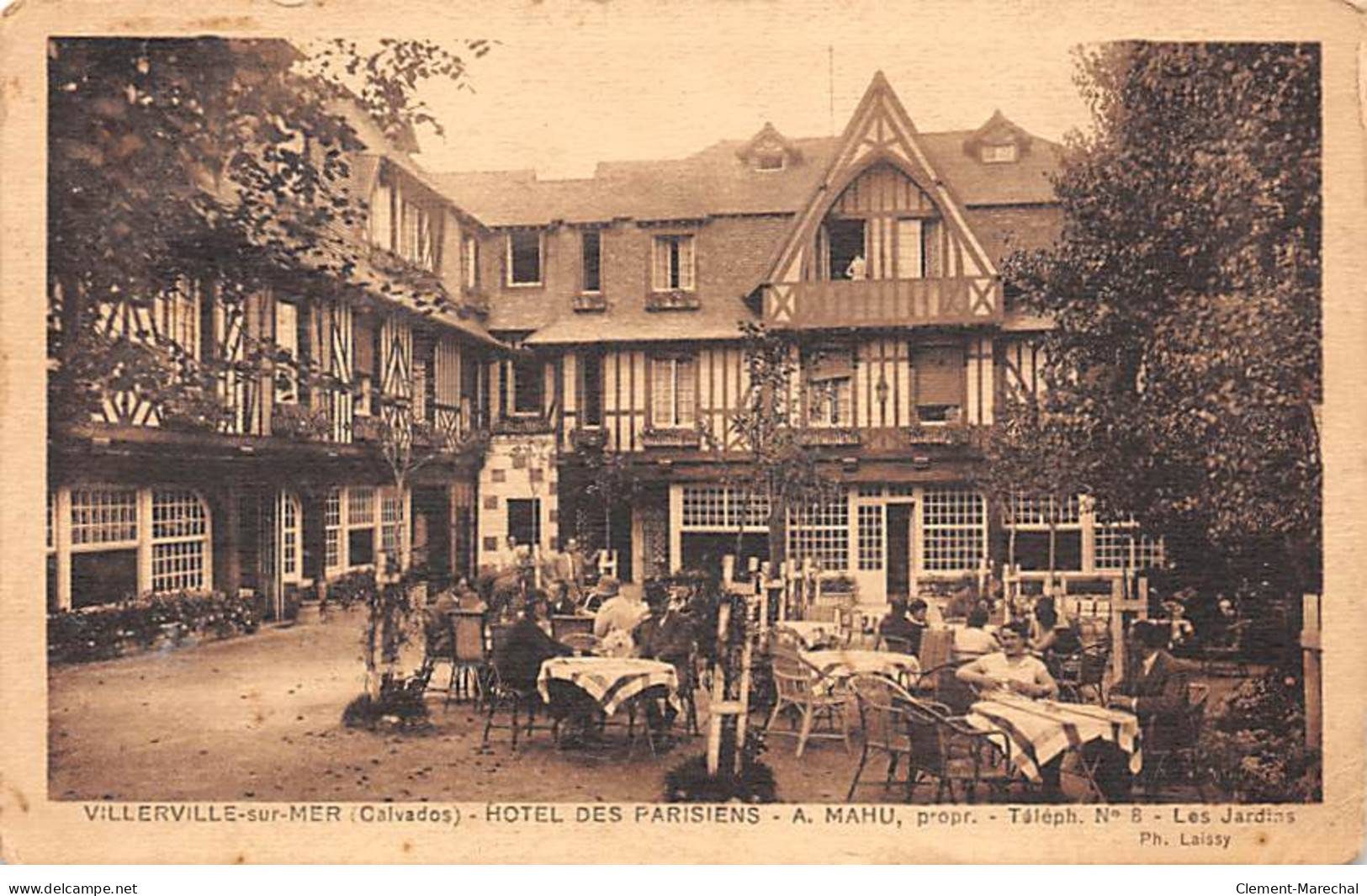 VILLERVILLE SUR MER - Hotel Des Parisiens - Les Jardins - état - Villerville